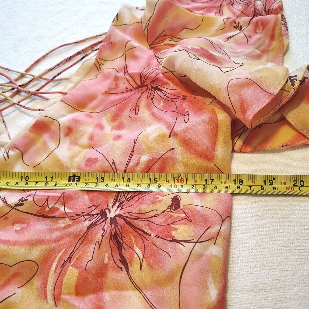 Vintage Y2K Womens Romantic Floral Blouse Size 10 Pink Flutter Sleeve Soft Girl - Picture 4 of 8